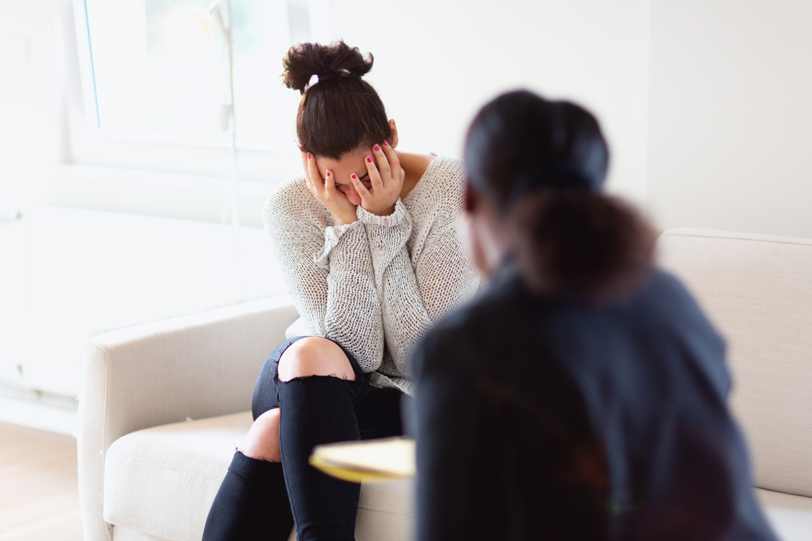 Mental  health:  client talking during psychotherapy session